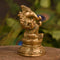 Brass Blessing Ganesh Ji on Round Base Idol Murti