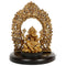 Brass Ganpati Bappa Idol on Royal Throne Decorative Statue