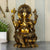 Golden Ganesha Brass Idol Murti for Temple