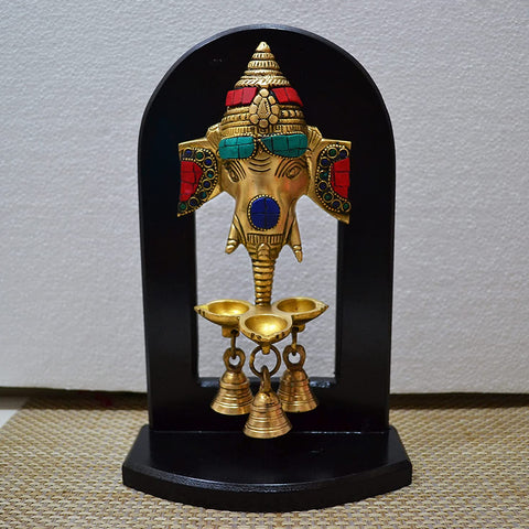 Handwork Ganesha Wall Hanging with Oil Lamp