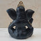 Ceramic Gold Plated Blessing Ganesha Idol In Black Color