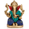 God Ganpati Brass Idol in Blessing sculpture Worship Statue