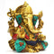 Blessing Sculpture of Lord Ganesha Idol in Brass Statue