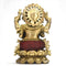 God Ganesha Idol Sitting on Lotus Brass Decorative Statue