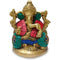 Blessing Idol of Lord Ganpati With Multicolored Stone