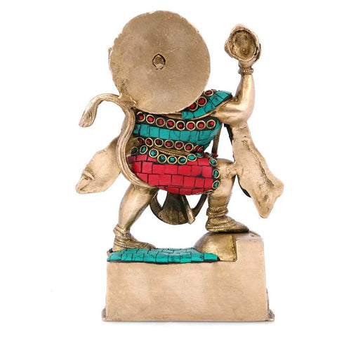 Handcrafted Hanuman Lifted Sanjeevani Mountain Idol Sculptures Showpiece