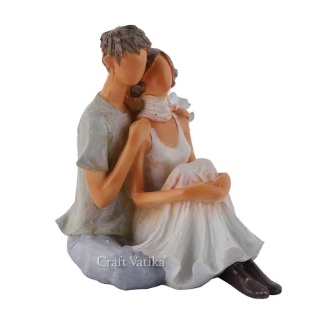 Handmade Couple Sculpture Figurine for Home Decor