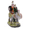 Resin Couple Sitting on Elephant Decorative Showpiece