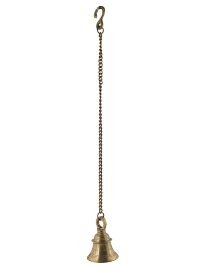 Golden Brass Hanging Bell Ghanti for Temple