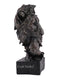 Resin Lion Head with Baby on Base Statue