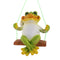 Polyresin Frog on Swing Hanging Statue Showpiece