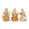 Hindu Deity Idol of Lakshmi-Ganesha-Saraswati Ceramic Idol 