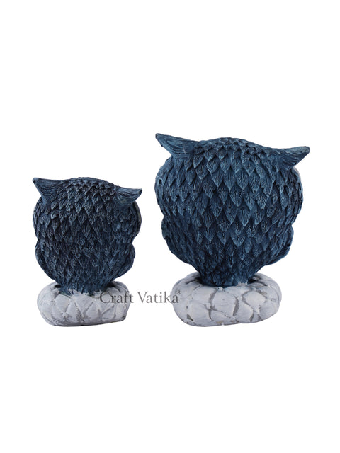 Bird Owls Pair Showpiece Figurine Dfmas399