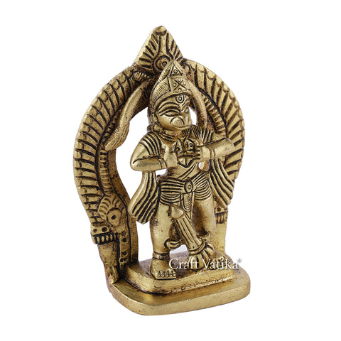 Brass Hanuman Idol Tearing His Chest Statue