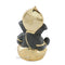 Ceramic Gold Platted Ganesha Idol Car Dashboard Statue