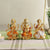 Hindu Deity Idol of Lakshmi-Ganesha-Saraswati Ceramic Idol 