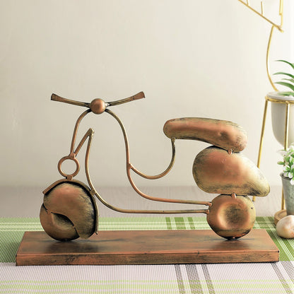 Iron Scooter Figurine Decorative Showpiece 