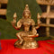 Brass Blessing Laxmi Idol Sitting On Round Base Statue