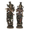 Pair Set of Radha Krishna Statue - Temple Bronze Figurine