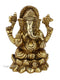 Sitting On Lotus Blessing Ganesh Brass Idol Statue Gbs215