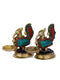 Brass Pair Of Peacock Diya Stand Showpiece Dfts117