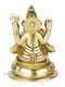 Brass Blessing Ganesh On Round Base Idol Murti Gbs189