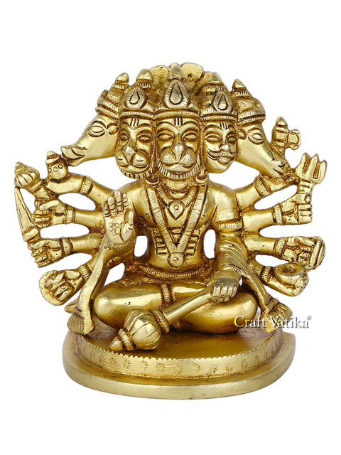 Panchmukhi Hanuman Idol In Sitting Position Worship Statue Hbs129