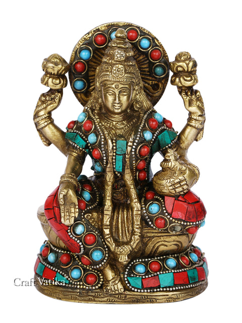 Brass Lakshmi Ganesh Idol Set Murti Statue Lgbs126