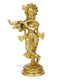 Brass Flute Playing Krishna Showpiece Kbs123