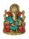 Brass Taj Ganesha Handmade Sculpture Statue Gts178