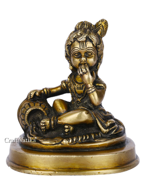 Brass Makhan Krishna Idol Kbs134