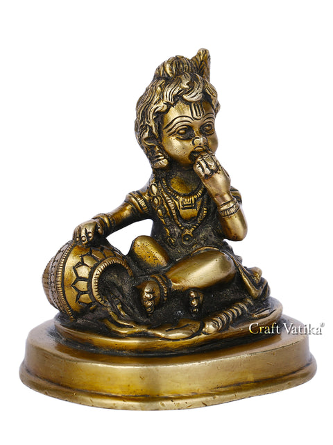 Brass Makhan Krishna Idol Kbs134