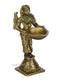 Brass Lady Holding Diya Oil Lamp Stand Showpiece Dfbs105