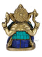 Brass Blessing Ganesh Chaturbhuj Posing Idol Murti Gts214