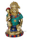 Bajrang Bali Sitting Idol With Gada On Shoulder Murti Showpiece