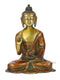 Brass Blessing Abhaya Buddha Idol With Sacred Kalash Statue Bbs275