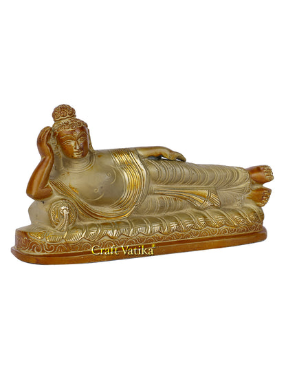 Resting Lord Buddha Brass Idol Statue Bbs256