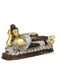 Brass Resting Buddha Idol Statue Bbs251