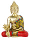 Brass Decorative Buddhism Tibetan Feng Shui Healing Sculpture Buddha Statue-Bts214