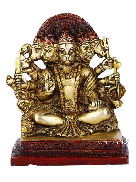 Blessing Panchmukhi Hanuman Brass Idol Murti Statue Hbs107