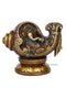 Brass Relaxing Ganesha On Conch Idol Statue Gbs202