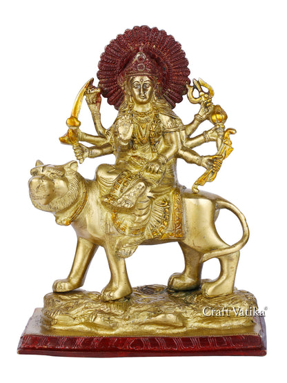 Brass Goddess Durga Idol Hindu Religious Dbs102