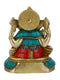 Brass Blessing Ganesh Sitting On Round Base Statue Gts182