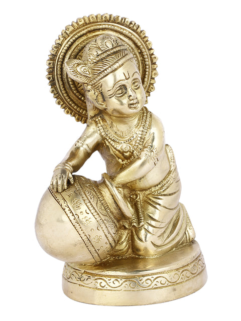 Baby Krishna Laddu Gopal Brass Idol