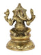 Brass Handmade Ganesha Idol With Round Base Statue Gbs181