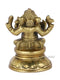 Brass Blessing Ganesh Ji On Round Base Idol Murti Gbs190