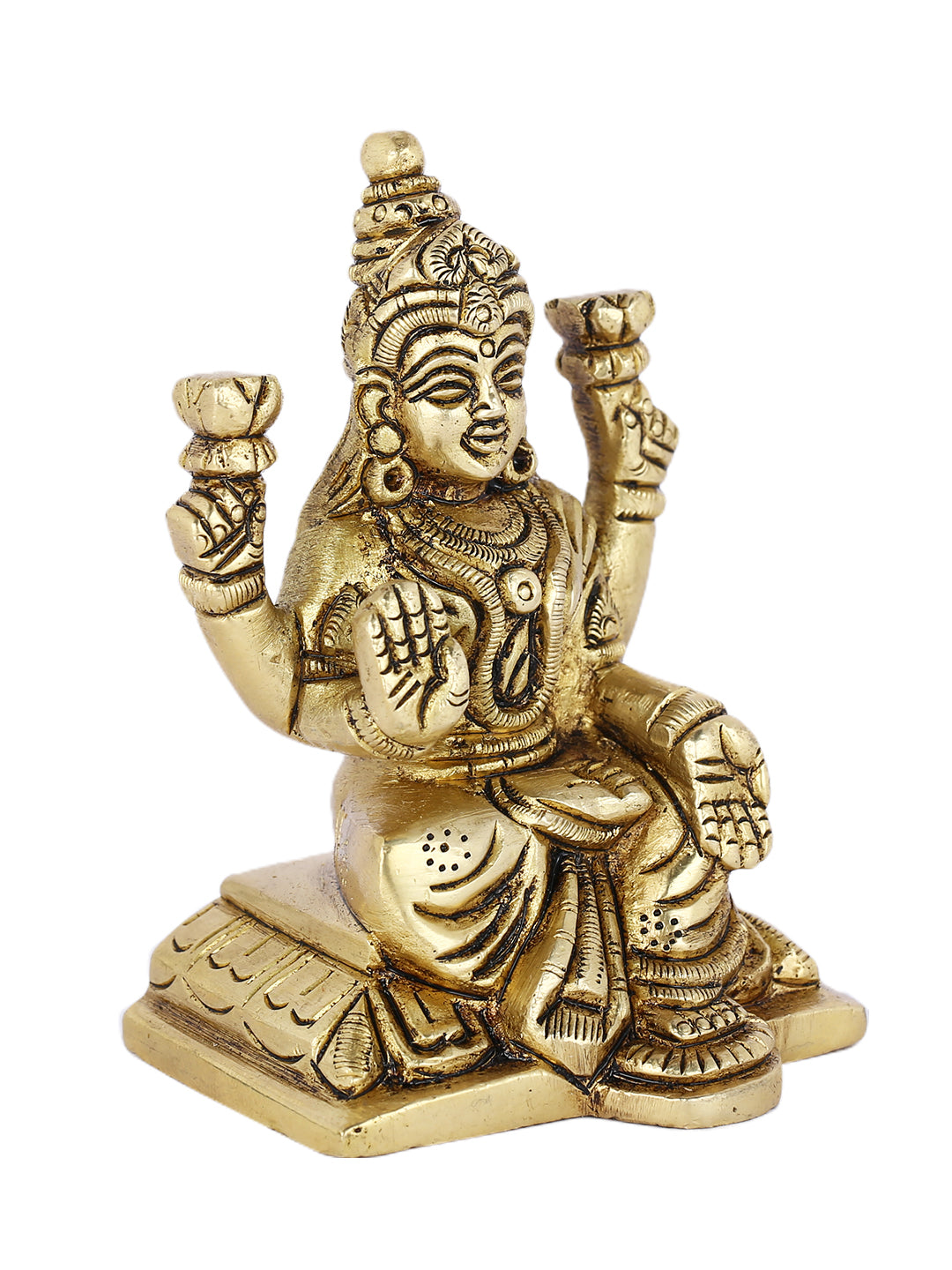Blessing Goddess Lakshmi Brass Idol Murti Statue Lbs105