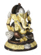 Brass Ganesha Idol Sitting On Round Base Gbs125