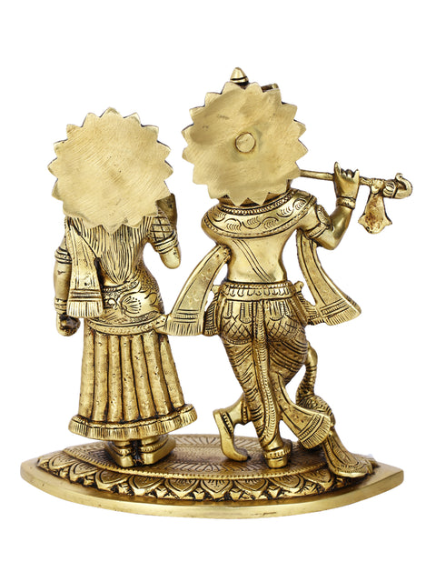 Standing Radha Krishna Brass Idol Murti Statue Rkbs115