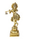 Brass Flute Playing Krishna Statue Kbs132